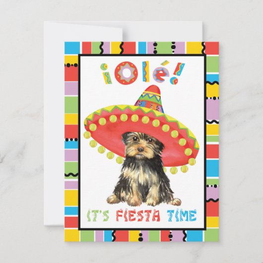 Invitation Fiesta Yorkie (Devant)