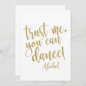 Invitation Fiez-vous à moi, vous pouvez danser Panneau de mar (Devant / Derrière)