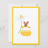 Invitation Fifi Bunny dans l'invitation jaune (Dos)