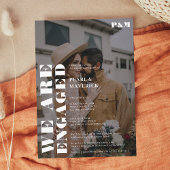 Invitation Fifiançfière photo en noir blanc