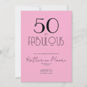 Invitation Fifty and Fabulous 50th Birthday Party (Devant)