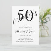 Invitation Fifty and Fabulous 50th Birthday Party (Debout devant)