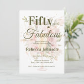Invitation Fifty and Fabulous 50th Birthday Party (Debout devant)