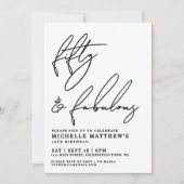 Invitation Fifty And Fabulous 50th Birthday Party (Devant)