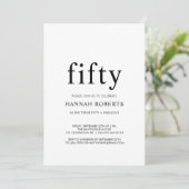 Invitation Fifty and Fabulous Black 50th Birthday Party  (Debout devant)