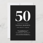 Invitation Fifty and Fabulous Blush Pink 50th Birthday Party (Devant)