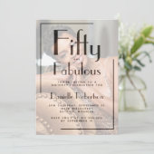 Invitation Fifty and Fabulous Photo 50th Birthday Party (Debout devant)