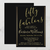 Invitation *Fifty and Fabulous Photo 50th Birthday Party  (Devant / Derrière)