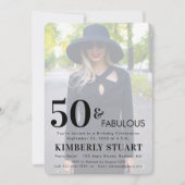 Invitation Fifty and Fabulous Photo 50th Birthday Party (Devant)