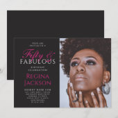 Invitation Fifty and Fabulous Photo 50th Birthday Party (Devant / Derrière)