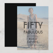 Invitation Fifty and Fabulous Photo 50th Birthday Party (Devant / Derrière)