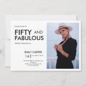 Invitation Fifty and Fabulous Photo 50th Birthday Party (Devant)