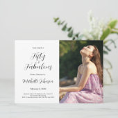 Invitation Fifty & Fabulous 50th Birthday Party (Debout devant)
