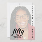 Invitation Fifty Fabulous Fiftieth 50th Birthday Photo (Devant)