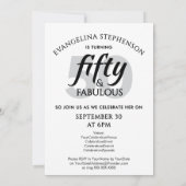 Invitation Fifty Fabulous Fiftieth 50th Birthday Photo (Dos)