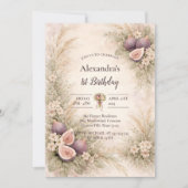Invitation Fig Garden Floral 1st Birthday (Devant)