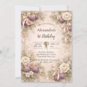 Invitation Fig Garden Vintage 1st Birthday (Devant)