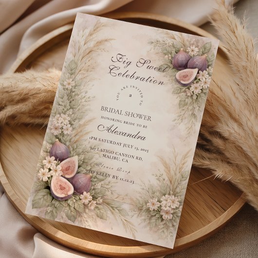 Invitation Fig Orchard Élégance Baby Shower