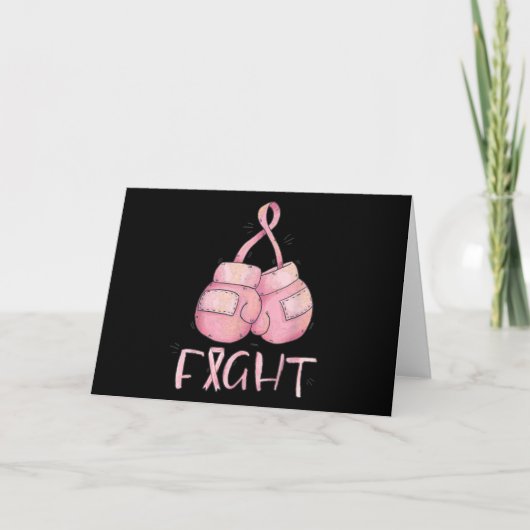 Invitation Fight Cancer Survivor Boxing Gloves Breast Cancer (Devant)