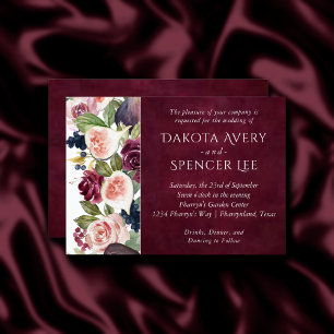 Invitation Figues florissantes   Bold Moody Floral Mariage