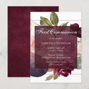 Invitation Figues florissantes Fruit rustique fleurit commu