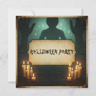 Invitation Figure avec la partie Halloween Placque