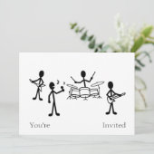 Invitation Figure de bâche à bande de roche (Debout devant)