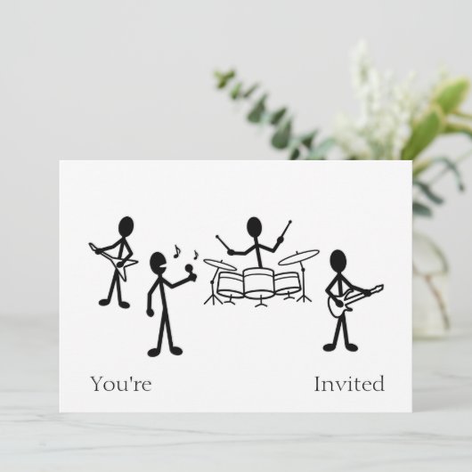 Invitation Figure de bâche à bande de roche (Debout devant)