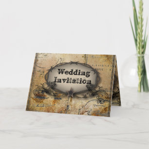 Invitation fil de fer barbelé rustique mariage western countr