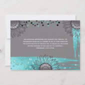 Invitation Fil de tournesol moderne gris bleu de luxe (Dos)