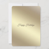 Invitation fil lumières or entreprise Noël fête verte (Dos)