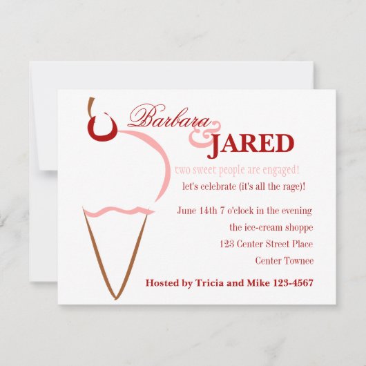 Invitation Files d'attente pour glace (Devant)