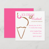 Invitation Files de Crème Glacée (Devant / Derrière)