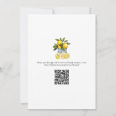 Invitation Filiale de citron Brunch nuptial méditerranéen d'é (Dos)