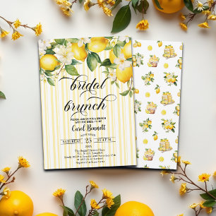 Invitation Filiale de citron Brunch nuptial méditerranéen d'é