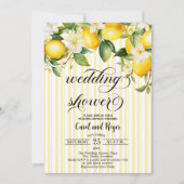Invitation Filiale de citron Wedding shower d'été méditerrané (Devant)