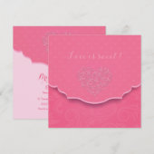 Invitation Filigrane de Cœur (Devant / Derrière)