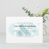 Invitation Filigrane | Repas de répétition Monogramme moderne (Debout devant)