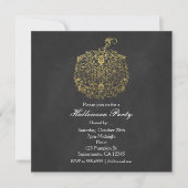 Invitation Filigree Elegree Gold Citrouille Automne Automne (Devant)