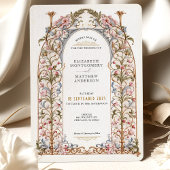 Invitation Filigree Rococo Mariage Floral Arch