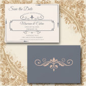 Invitation Filigree rustique, Enregistrer la date