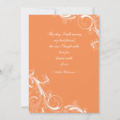 Invitation Filigree Swirl Orange (Dos)