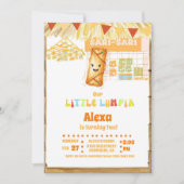 Invitation Filipino Petit Lumpia Thème Anniversaire (Devant)