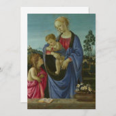 Invitation Filippino Lippi - La Vierge et l'enfant avec Saint (Devant / Derrière)