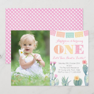 Invitation Fille 1er anniversaire fête mexicaine Fiesta Photo
