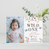 Invitation Fille 1er anniversaire | Un sauvage (Debout devant)