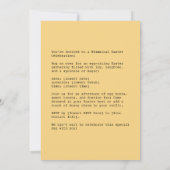 Invitation Fille à capuchon de lapin (Dos)