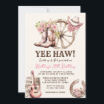 Invitation Fille à couilles Occidentale Anniversaire 21e, 30e<br><div class="desc">Cowgirl Boot Floral Western Invitation. Rustique 21e,  30e ou 40e anniversaire de la cow-girl occidentale.</div>