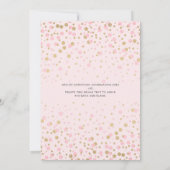 Invitation Fille à travers Baby shower Rose Gold Car (Dos)