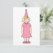 Invitation Fille à une fête d'anniversaire (Debout devant)